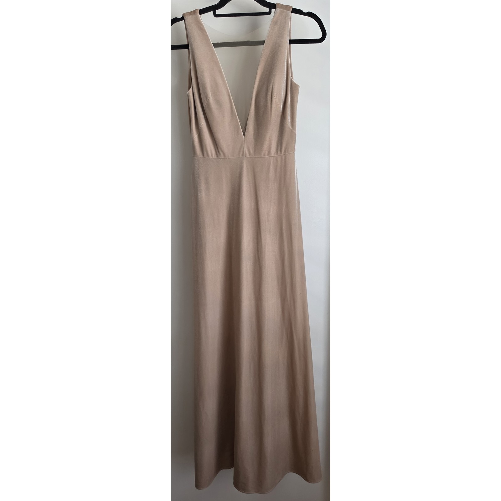 Jenny Yoo Logan Maxi Dress Size 4 Formal Sleeveless V-Neck Prosecco